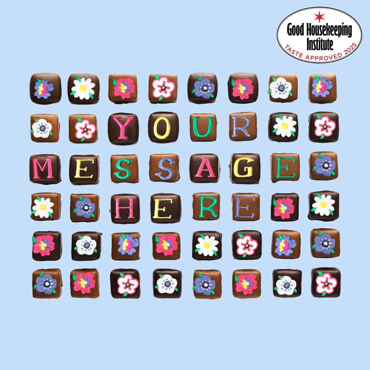 Giant Tin Personalised Bouquet Chocolates - Biscuiteers