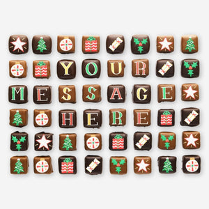 Giant Tin Personalised Happy Christmas Chocolates - Biscuiteers