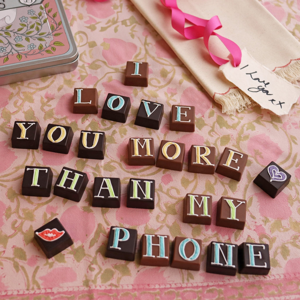 Giant Tin Personalised Love Chocolates - Biscuiteers