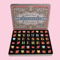 Giant Tin Personalised Love Chocolates - Biscuiteers