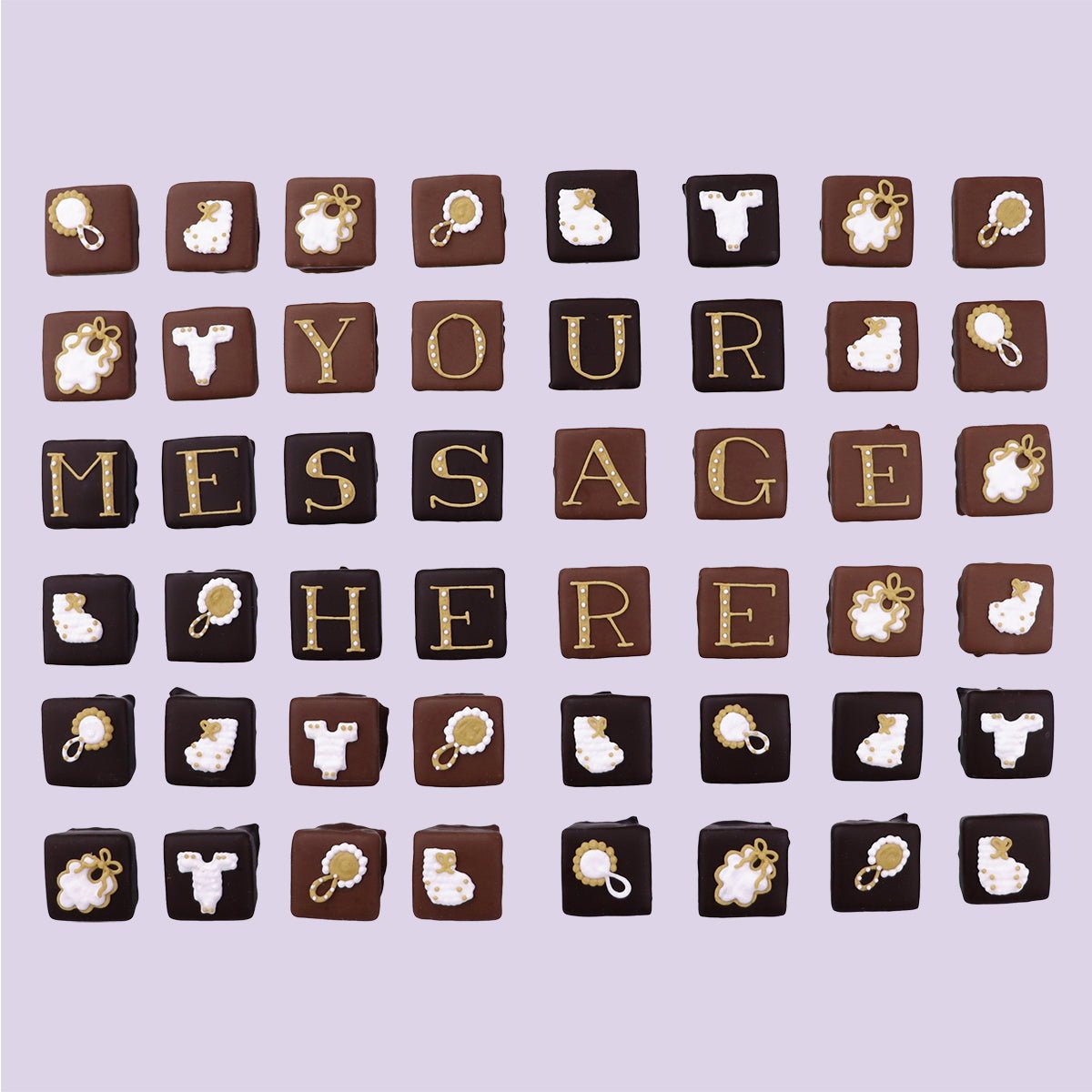 Giant Tin Personalised New Baby Chocolates - Biscuiteers