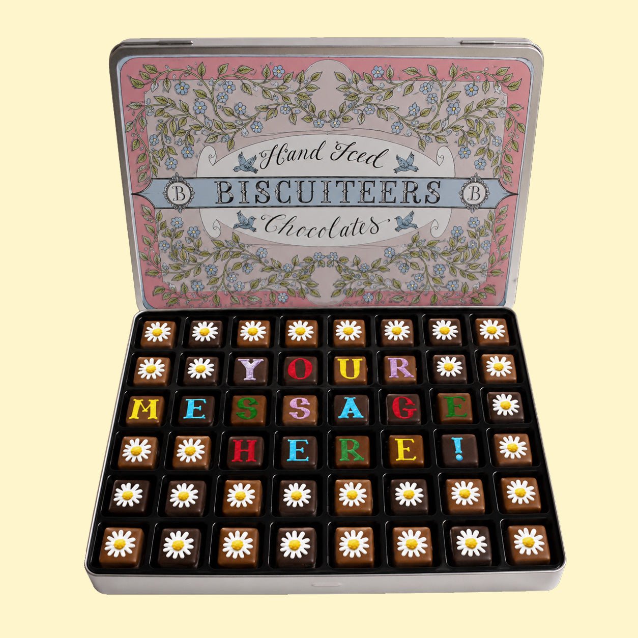 Giant Tin Thank You Personalised Message Chocolates