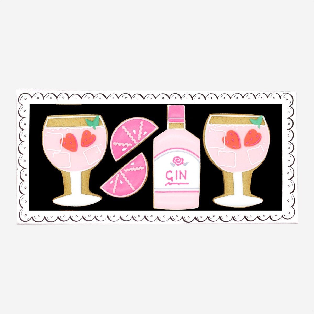 Gin And Tonic Letterbox Biscuits - Biscuiteers