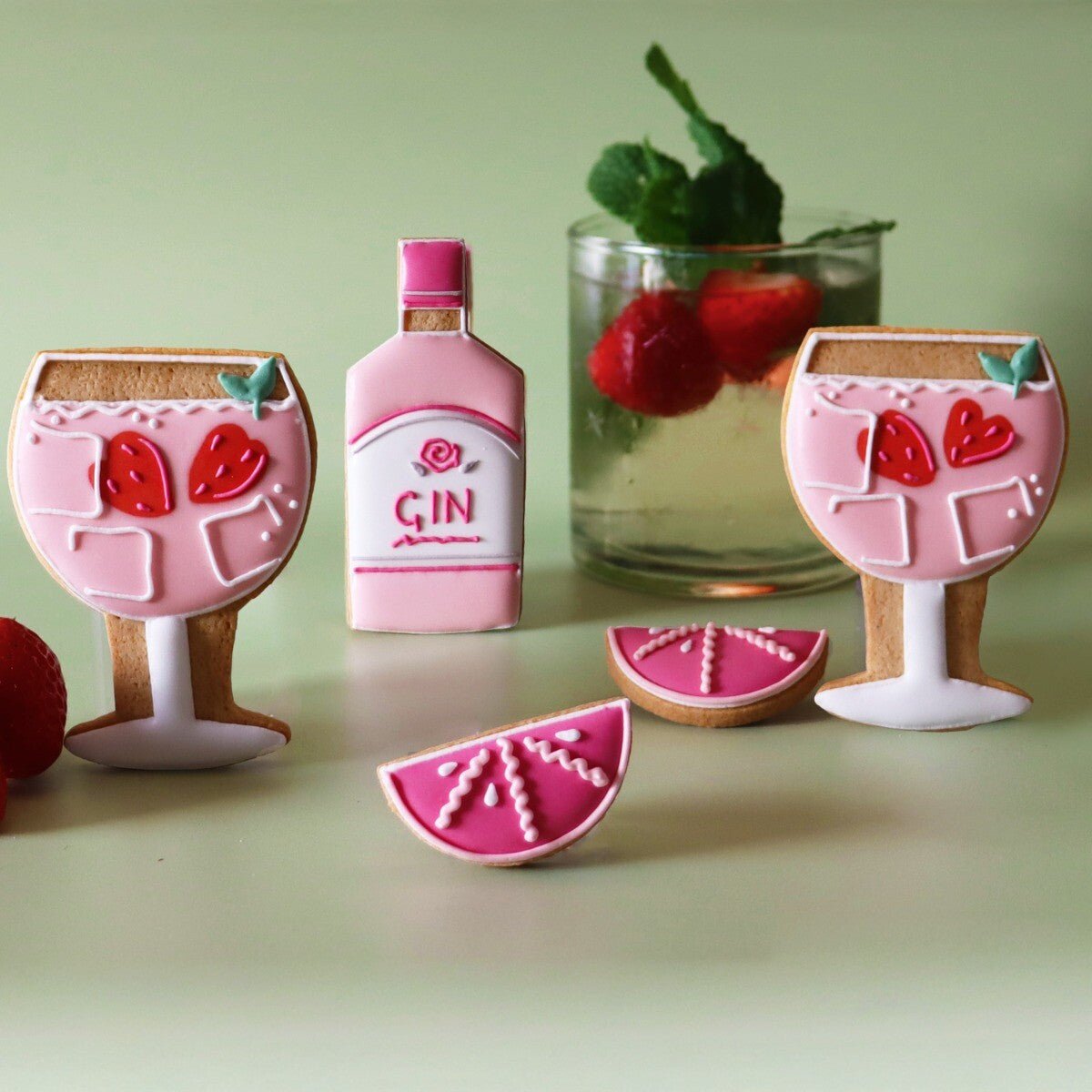 Gin And Tonic Letterbox Biscuits - Biscuiteers