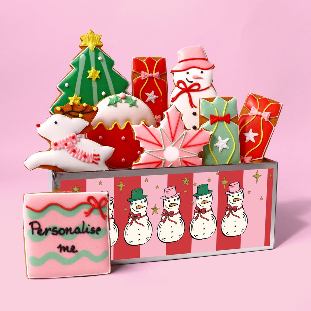 Gingerbread Merry & Bright Biscuit Tin - Biscuiteers