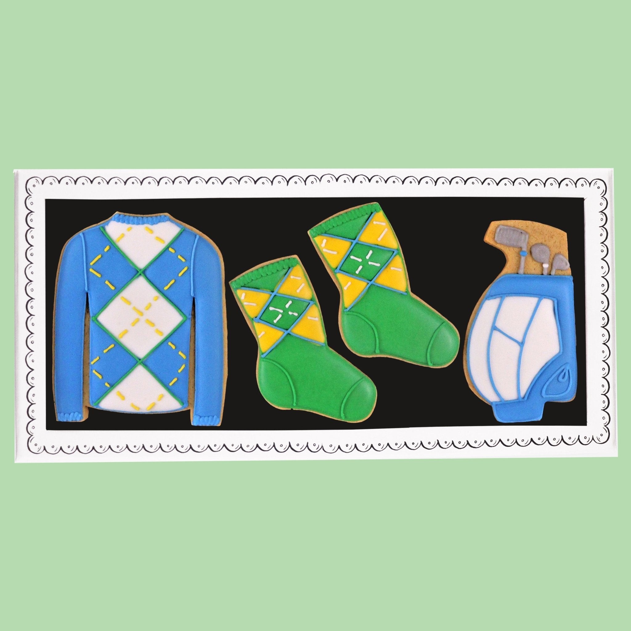 Golf Letterbox Biscuits - Biscuiteers