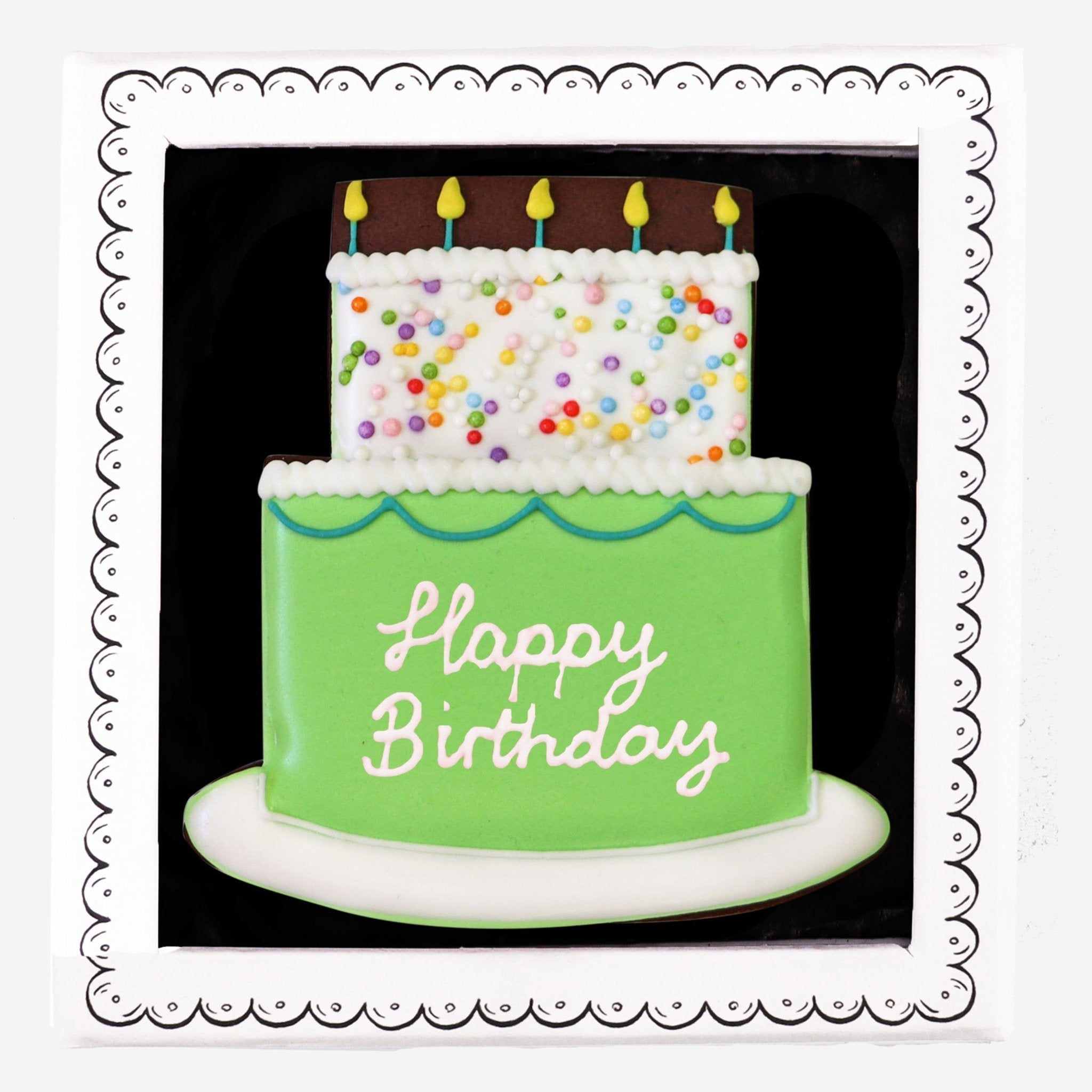 Happy Birthday letterbox biscuit - Biscuiteers