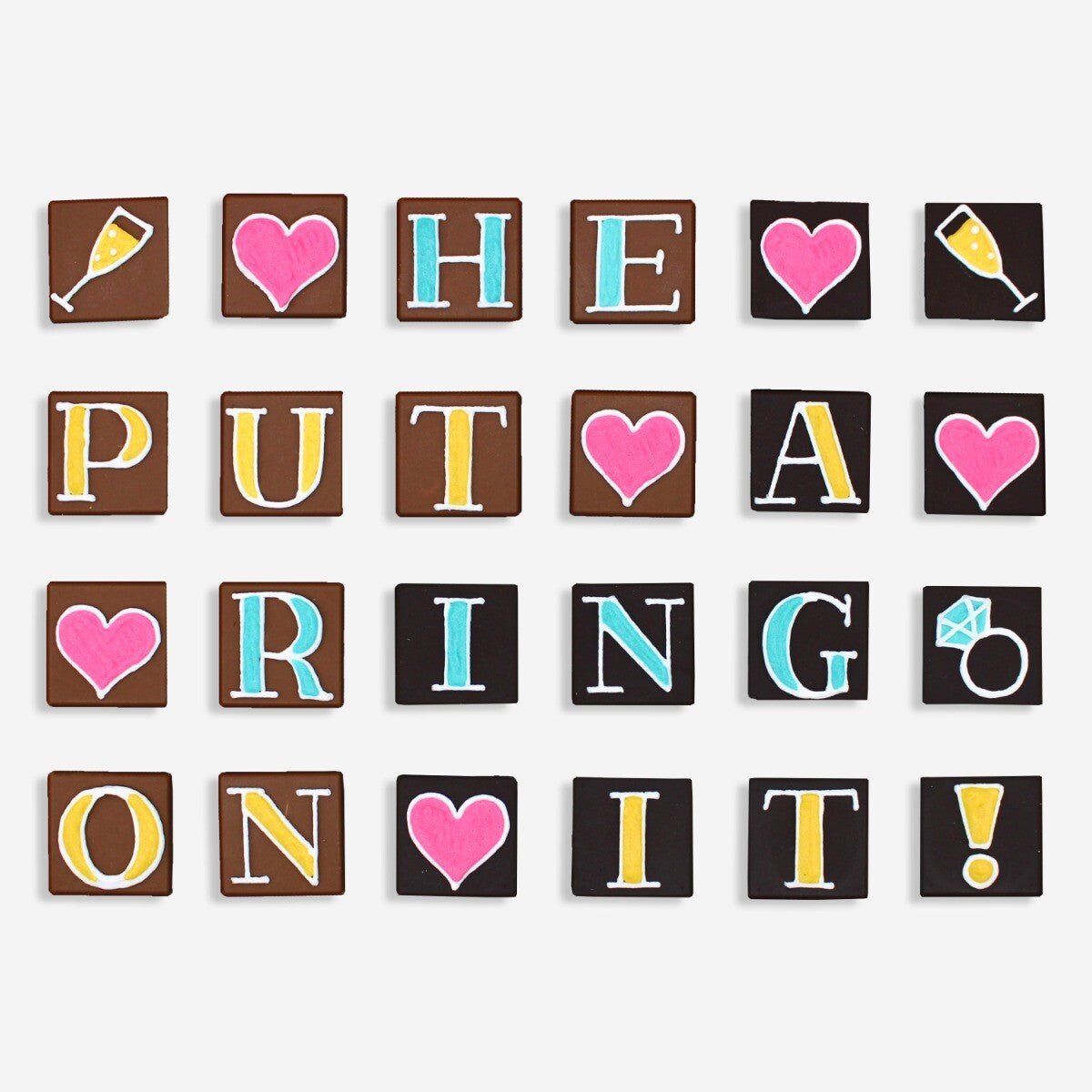 He Put A Ring On It Medium Tin Of Chocolates - Biscuiteers