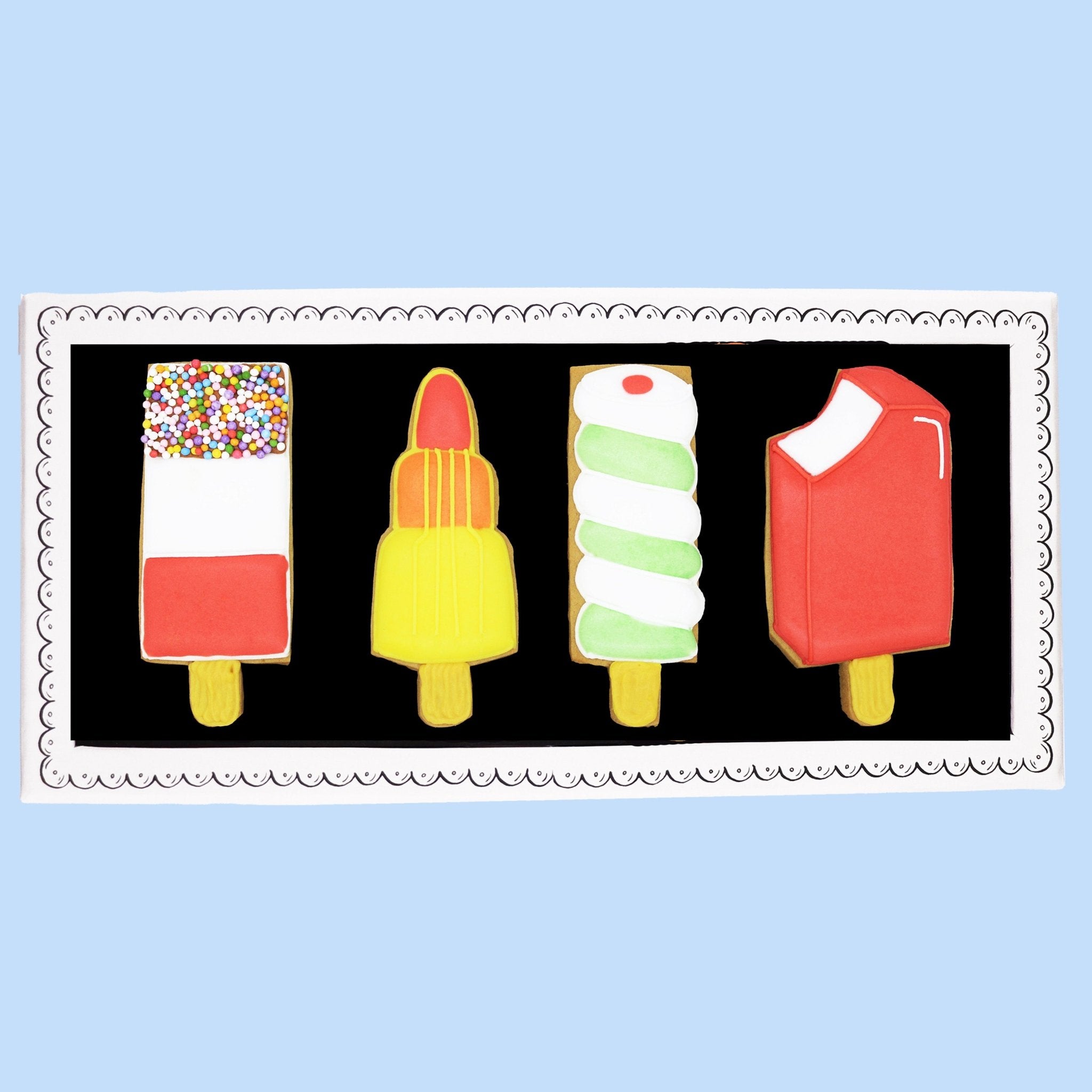 Ice Lollies Letterbox Biscuits - Biscuiteers