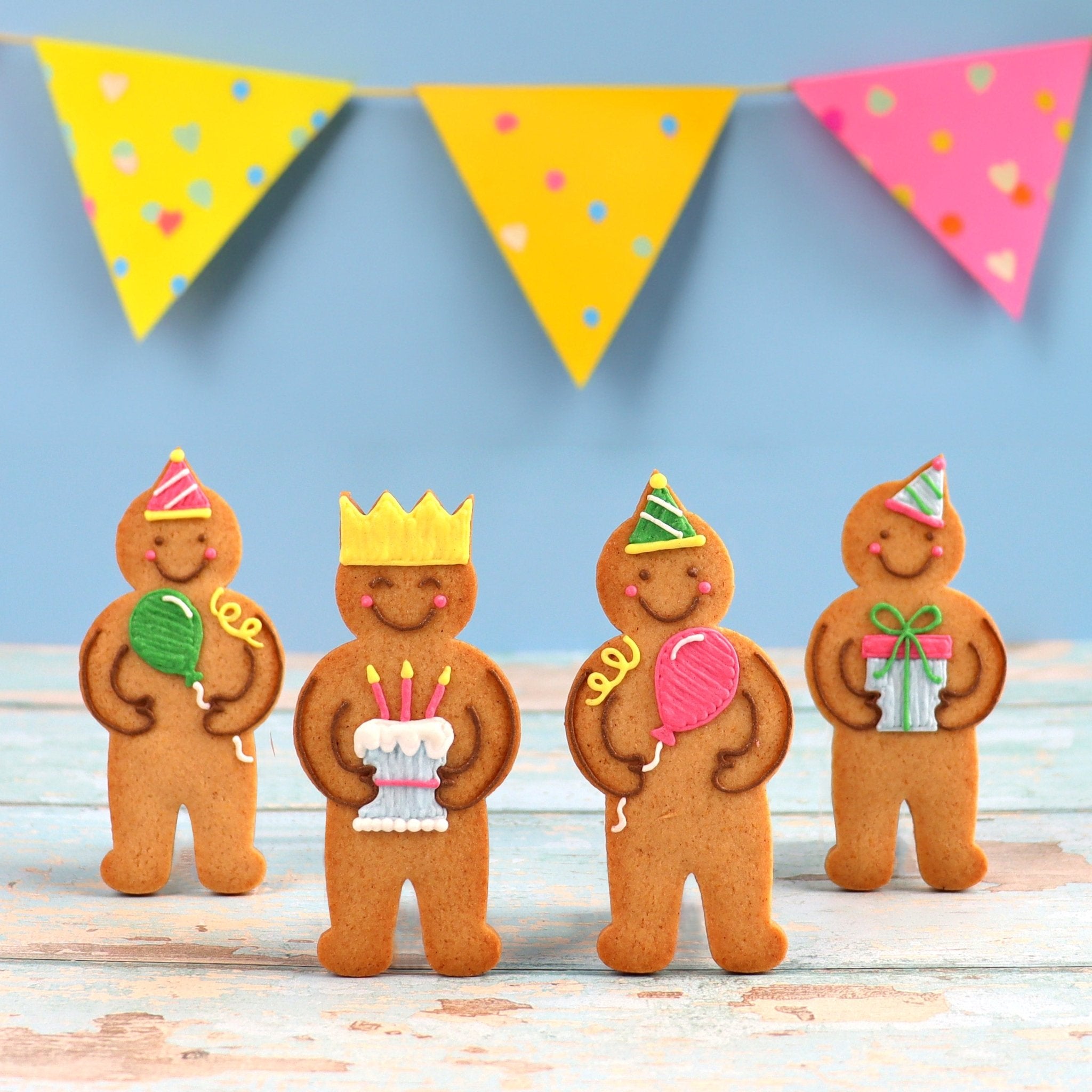Jolly Birthday Party Letterbox Biscuits - Biscuiteers