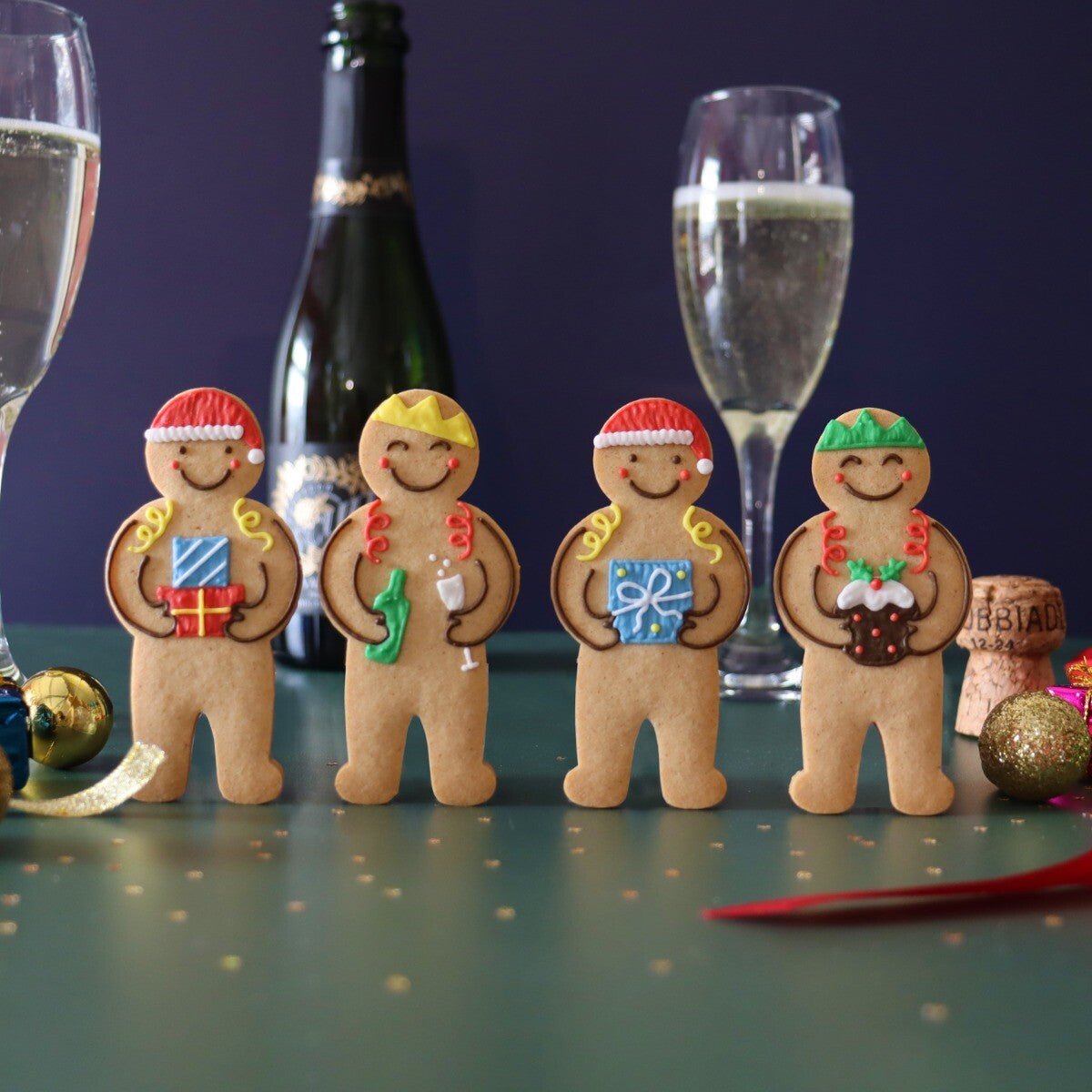 Jolly Gingers Christmas Party Letterbox Biscuits - Biscuiteers