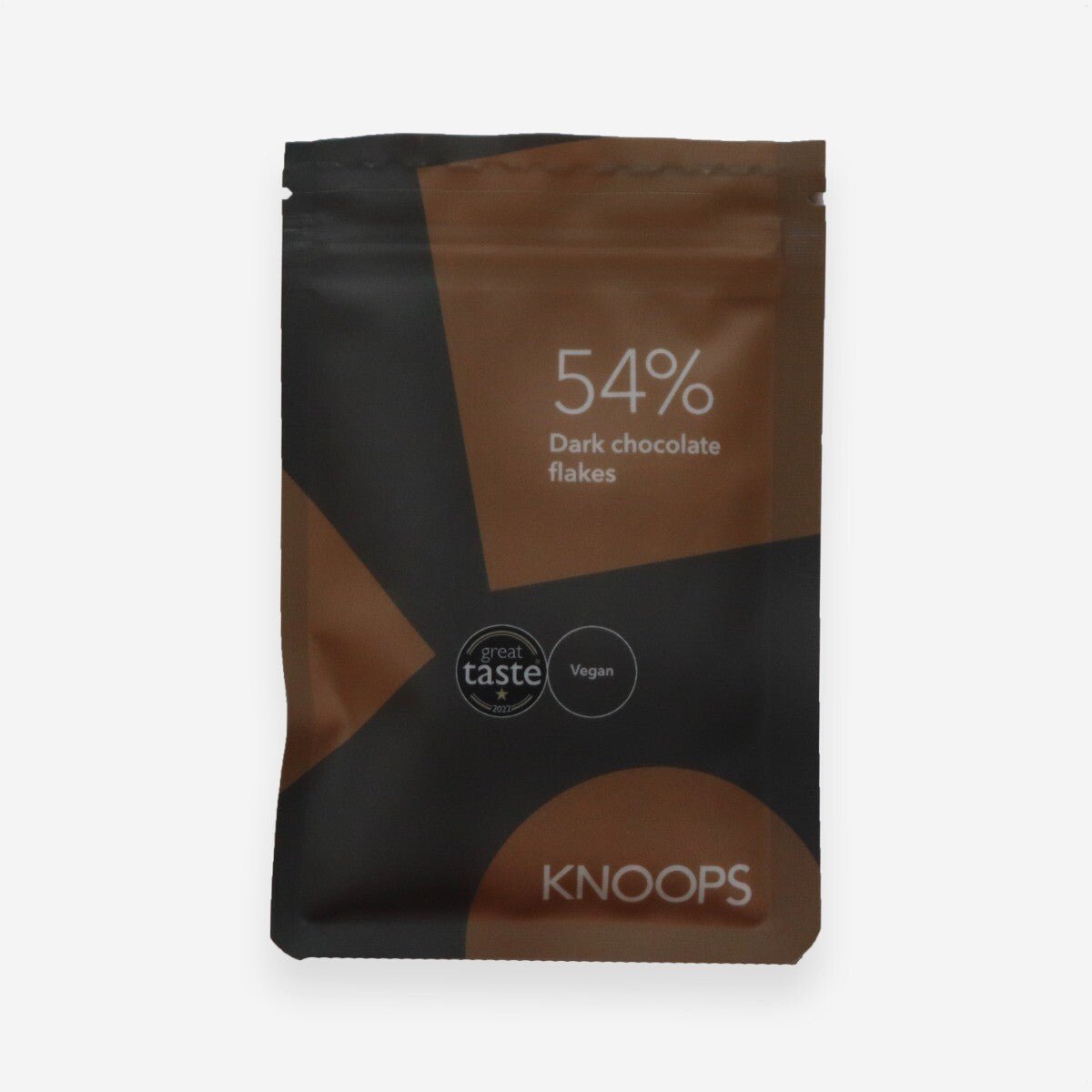 Knoops 54% Dark Hot Chocolate Flakes Pouch - Biscuiteers