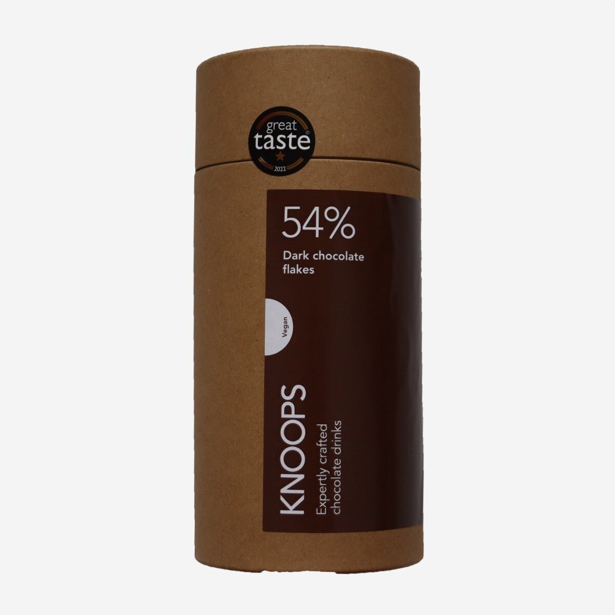 Knoops 54% Dark Hot Chocolate Flakes Tube - Biscuiteers