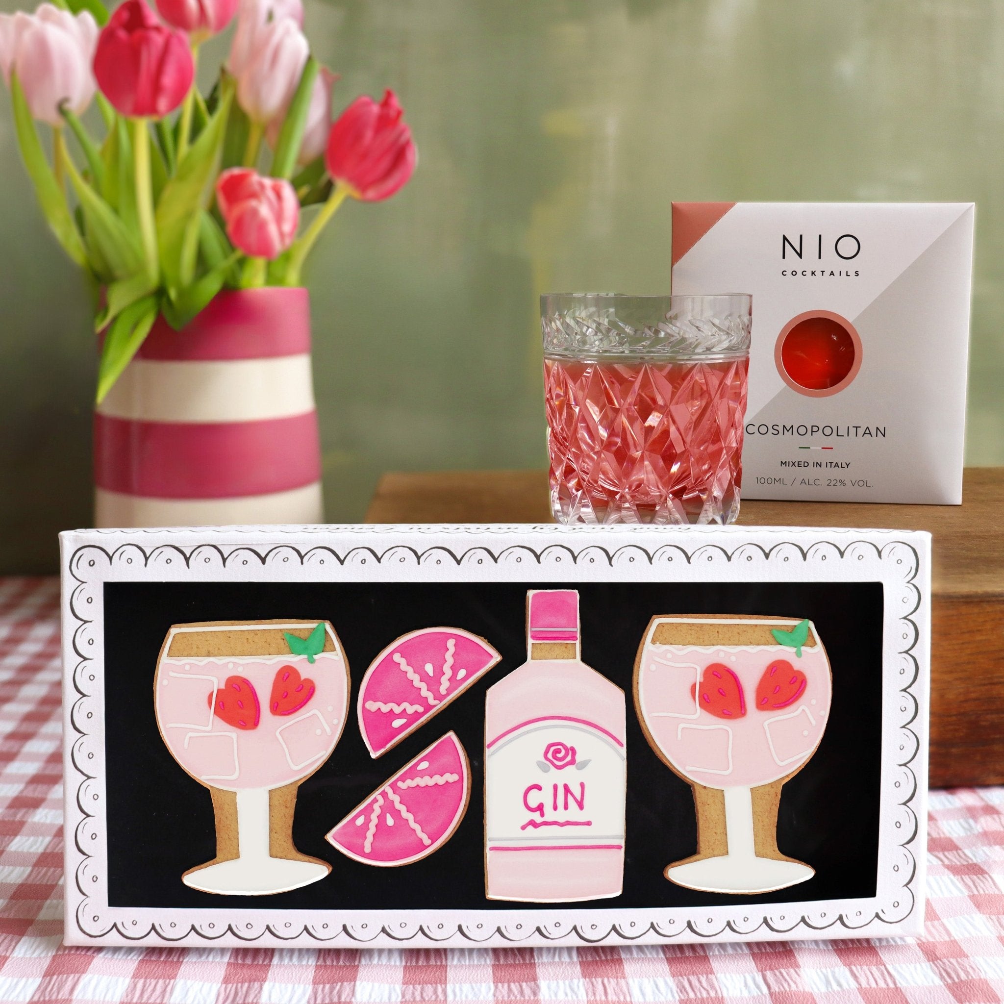Let The Fun Be - Gin Mini Gift Box - Biscuiteers