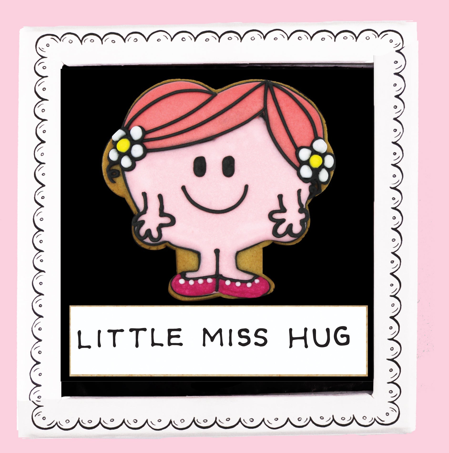 Little Miss Hug Letterbox Biscuit - Biscuiteers