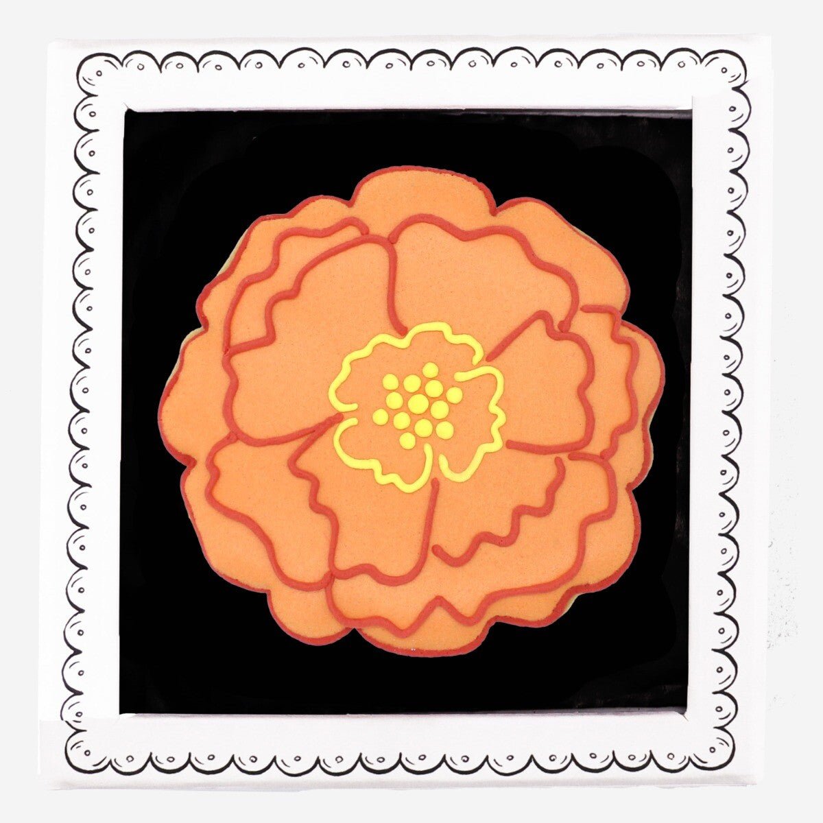 Marigold October Birth Flower Letterbox Biscuit - Biscuiteers