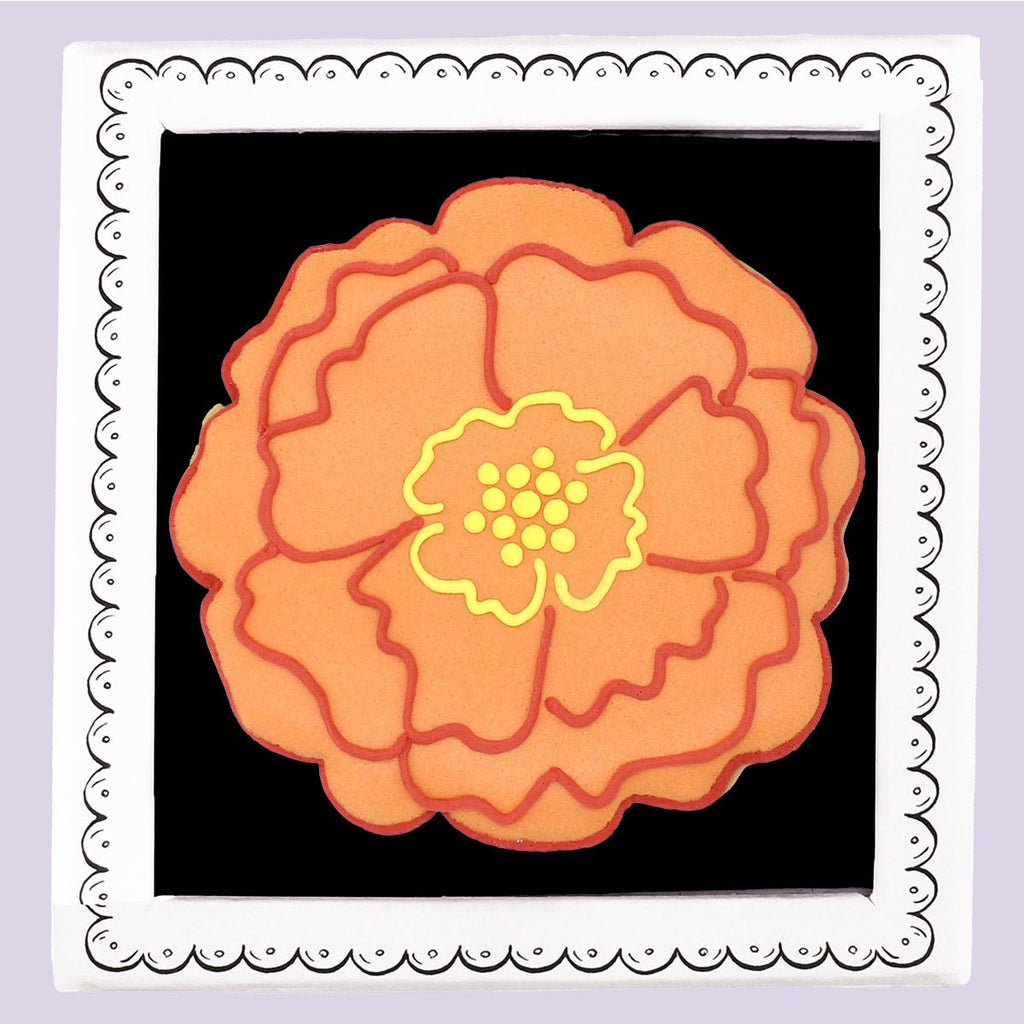 Marigold October Birth Flower Letterbox Biscuit - Biscuiteers