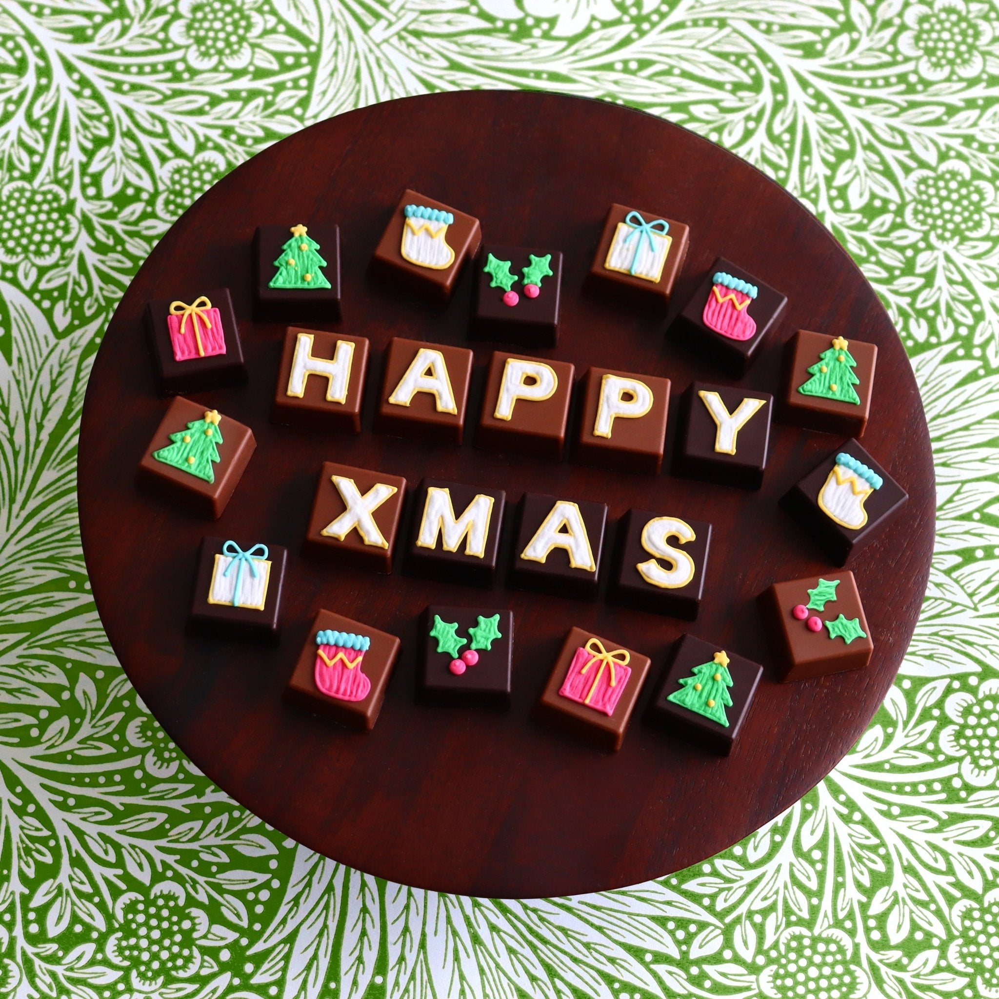 Medium Tin Happy Christmas Chocolates - Biscuiteers