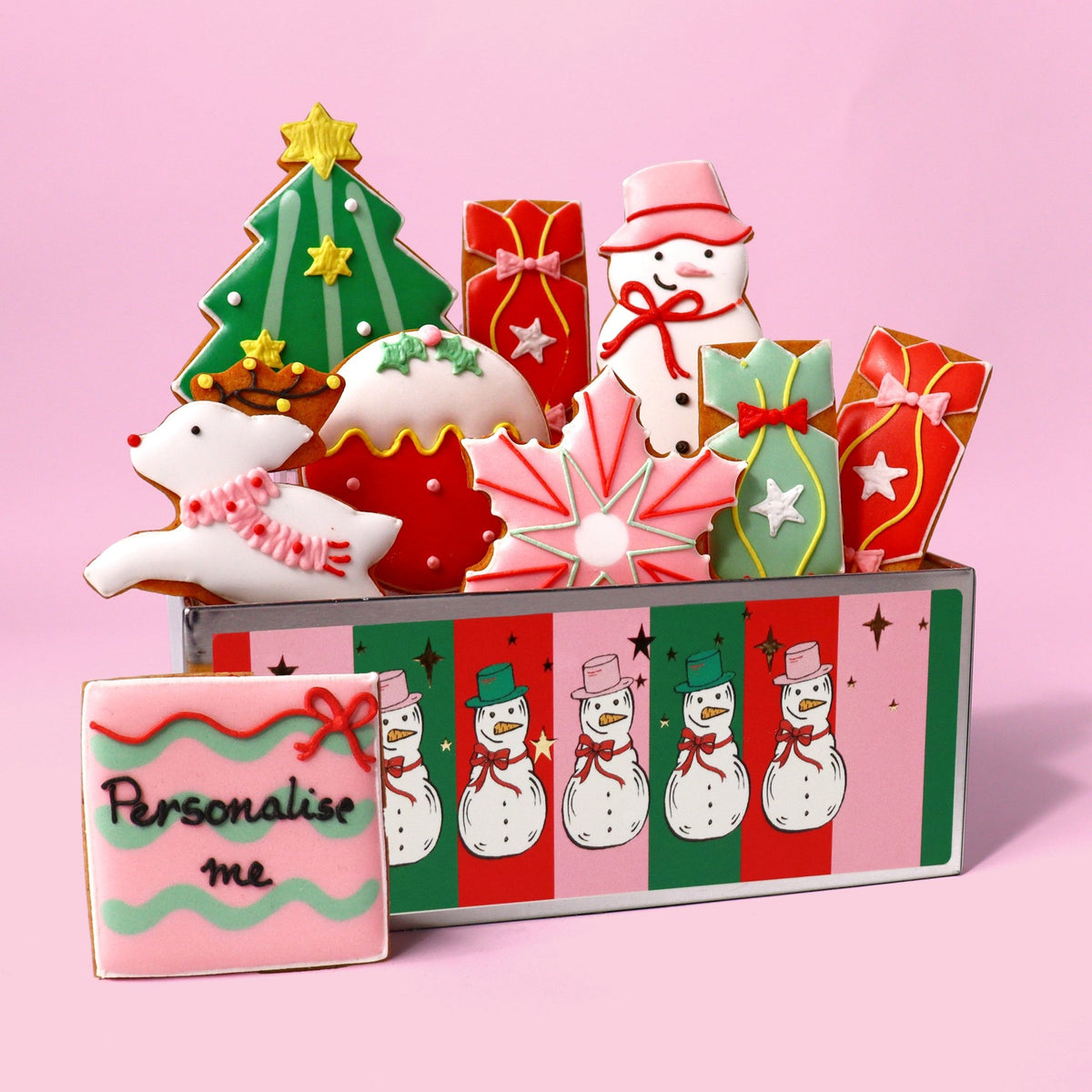 Merry & Bright Biscuit Tin - Biscuiteers