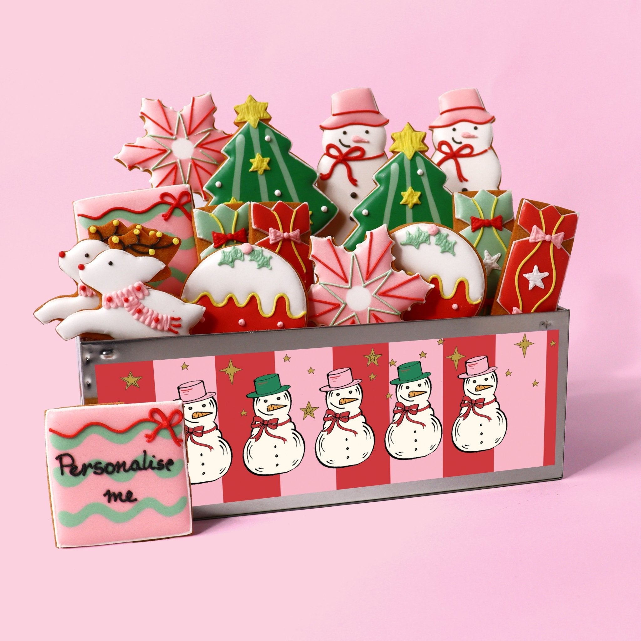 Merry & Bright Luxe Biscuit Tin - Biscuiteers