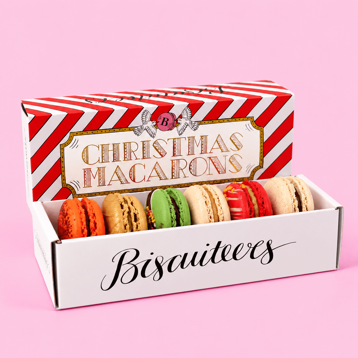 Merry Macarons Mini Gift Box - Biscuiteers