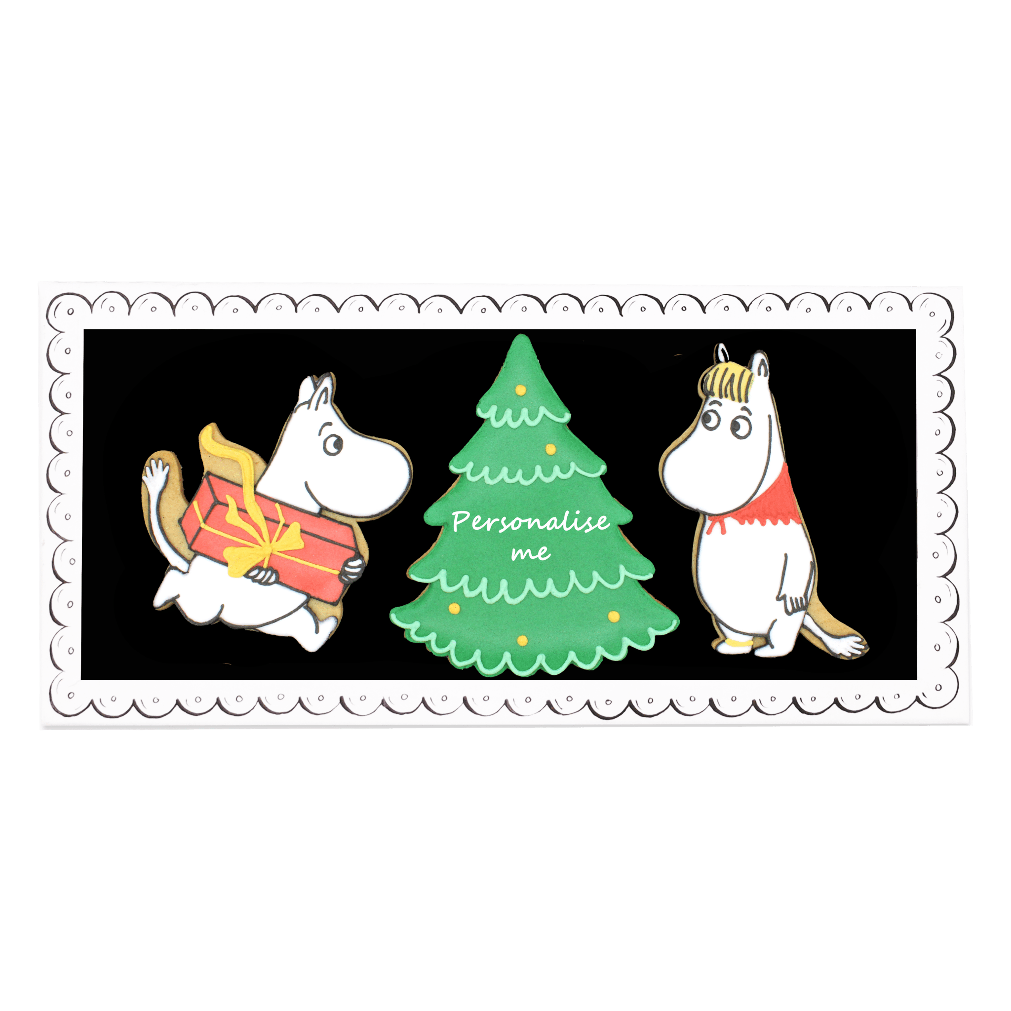 Moomins at Christmas Letterbox Biscuits - Biscuiteers