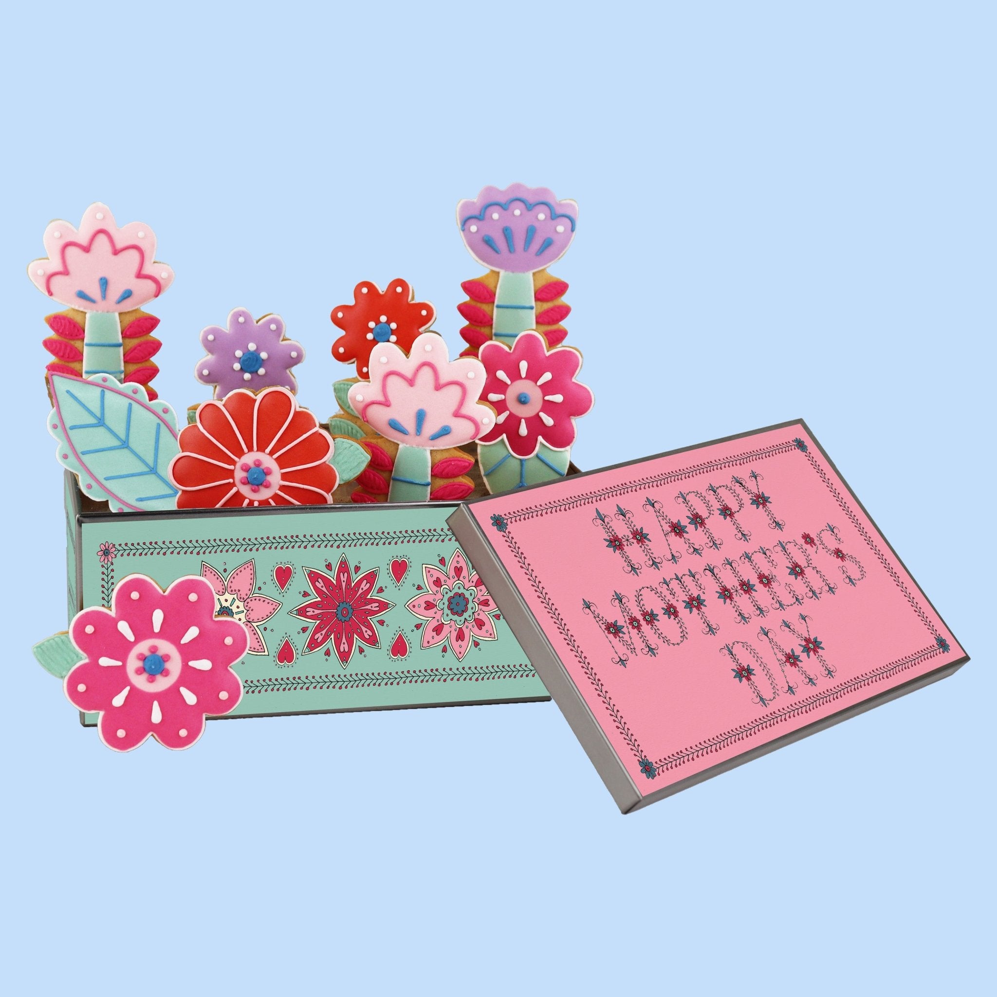 Mother's Day Flowers Biscuit Tin - Biscuiteers
