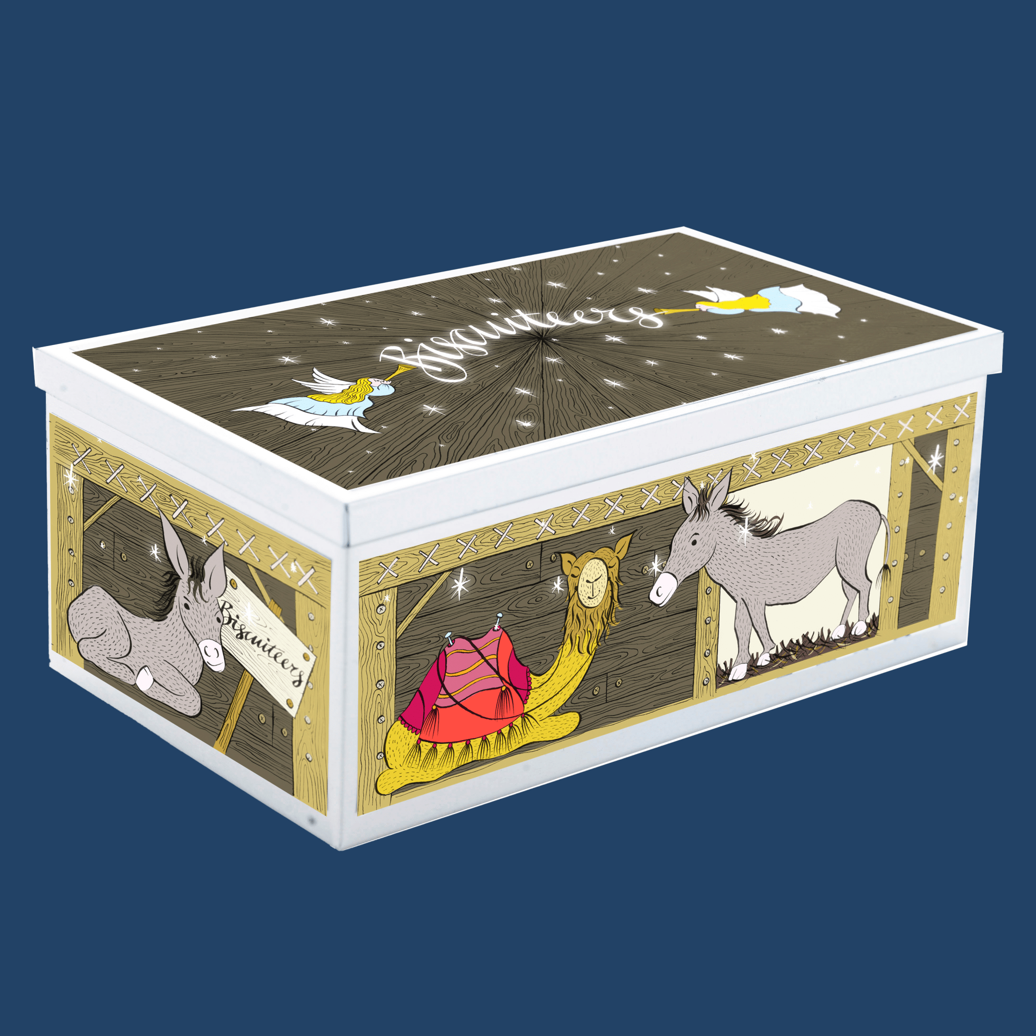 Nativity Christmas Biscuit Tin - Biscuiteers