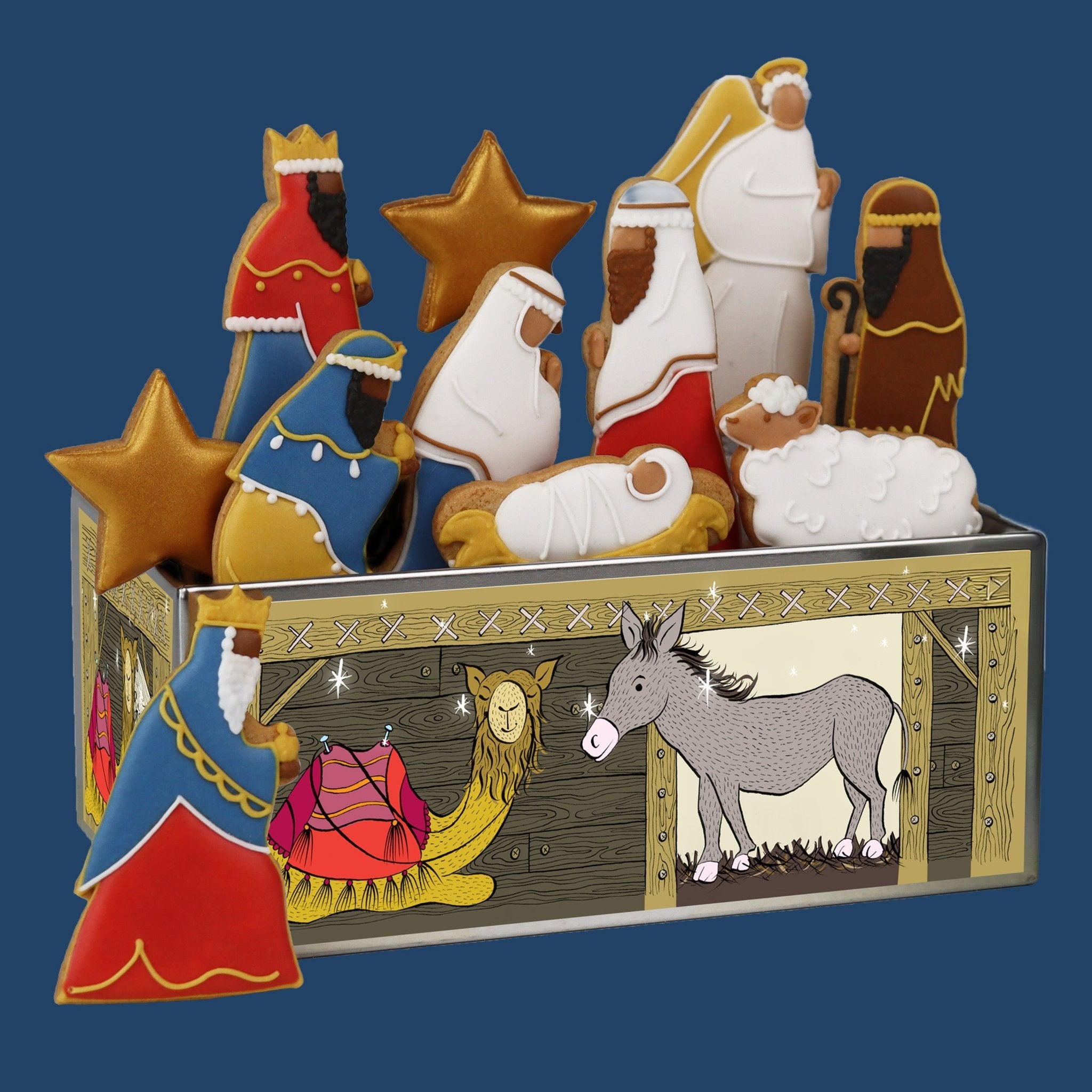Nativity Christmas Biscuit Tin - Biscuiteers