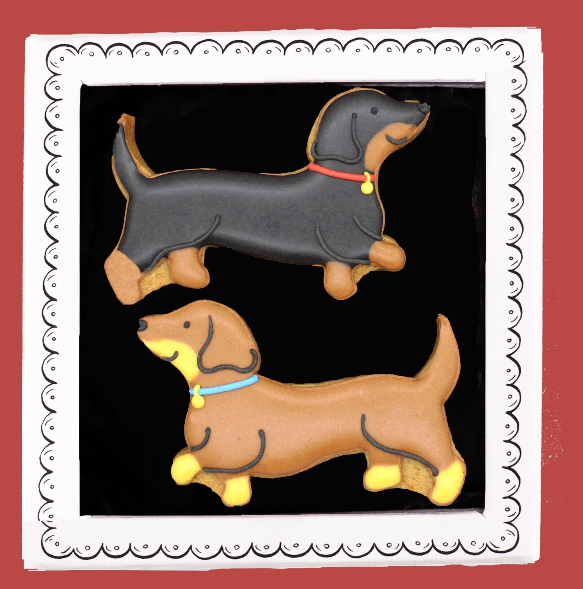 Pair Sausages Letterbox Biscuits