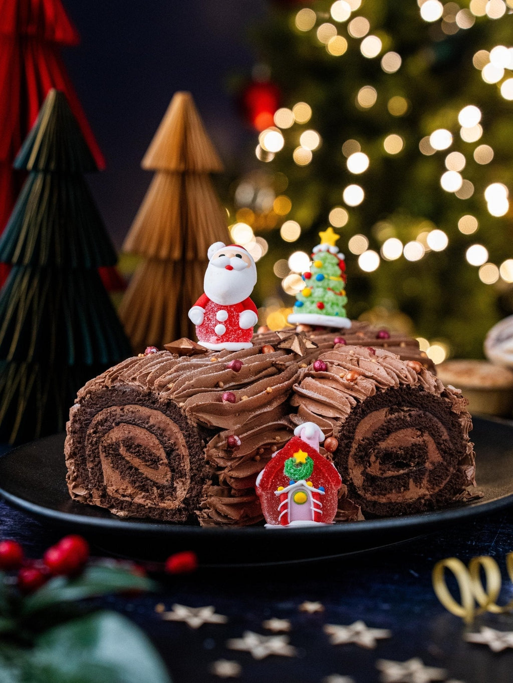 Patisserie Valerie Luxury Chocolate Yule Log - Biscuiteers