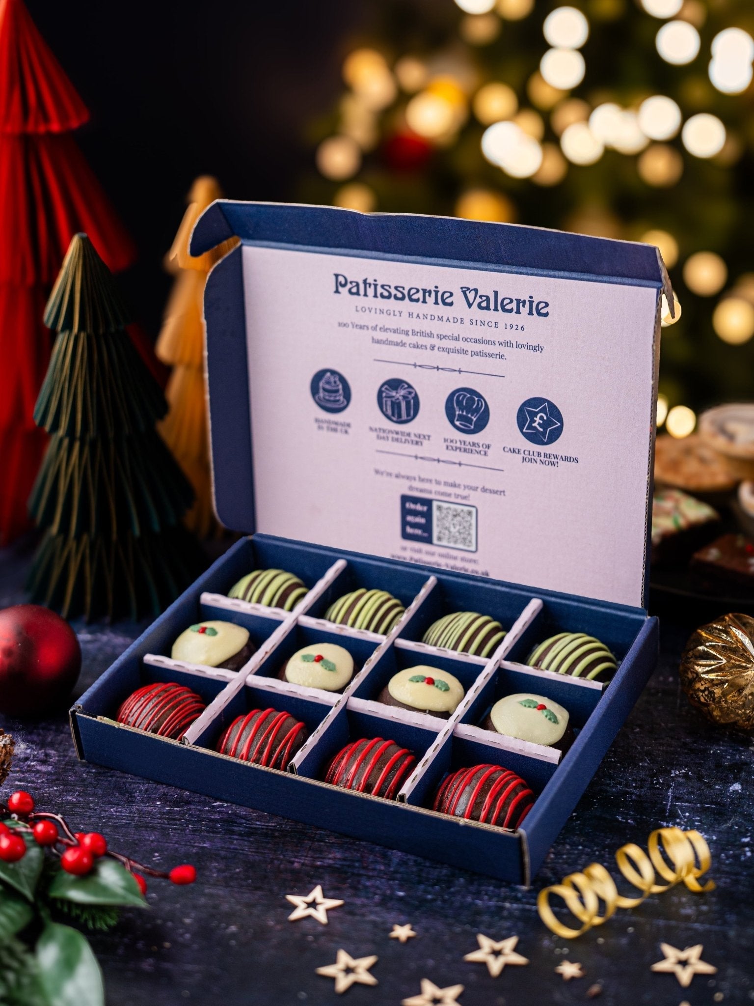 Patisserie Valerie Luxury Christmas Cake Bites - Biscuiteers