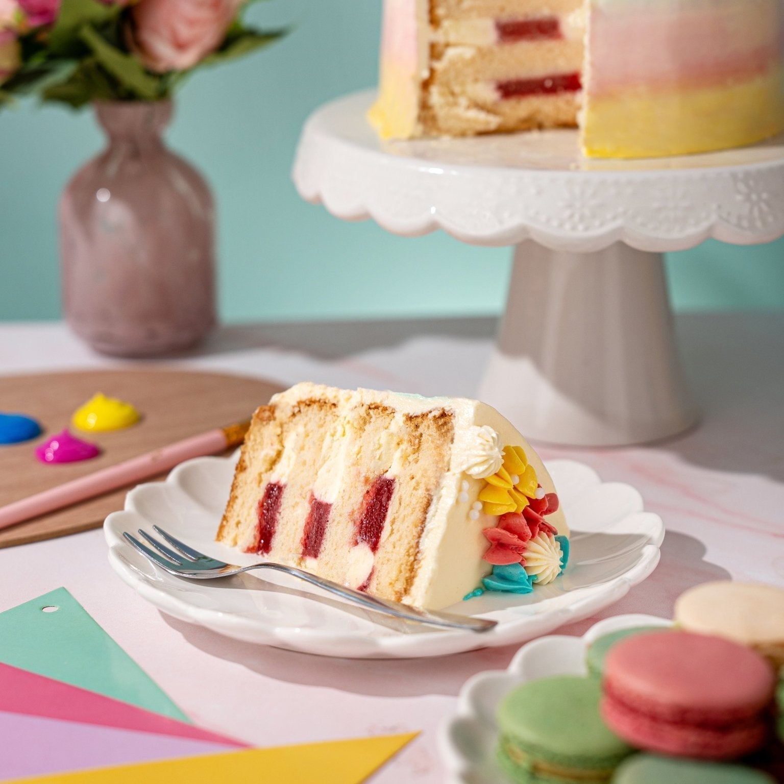 Patisserie Valerie Pastel Dream Celebration Cake - Biscuiteers