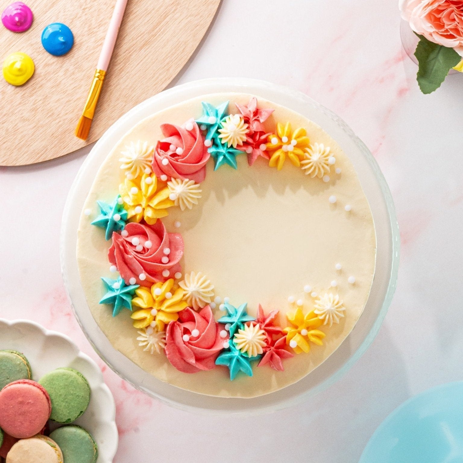 Patisserie Valerie Pastel Dream Celebration Cake - Biscuiteers