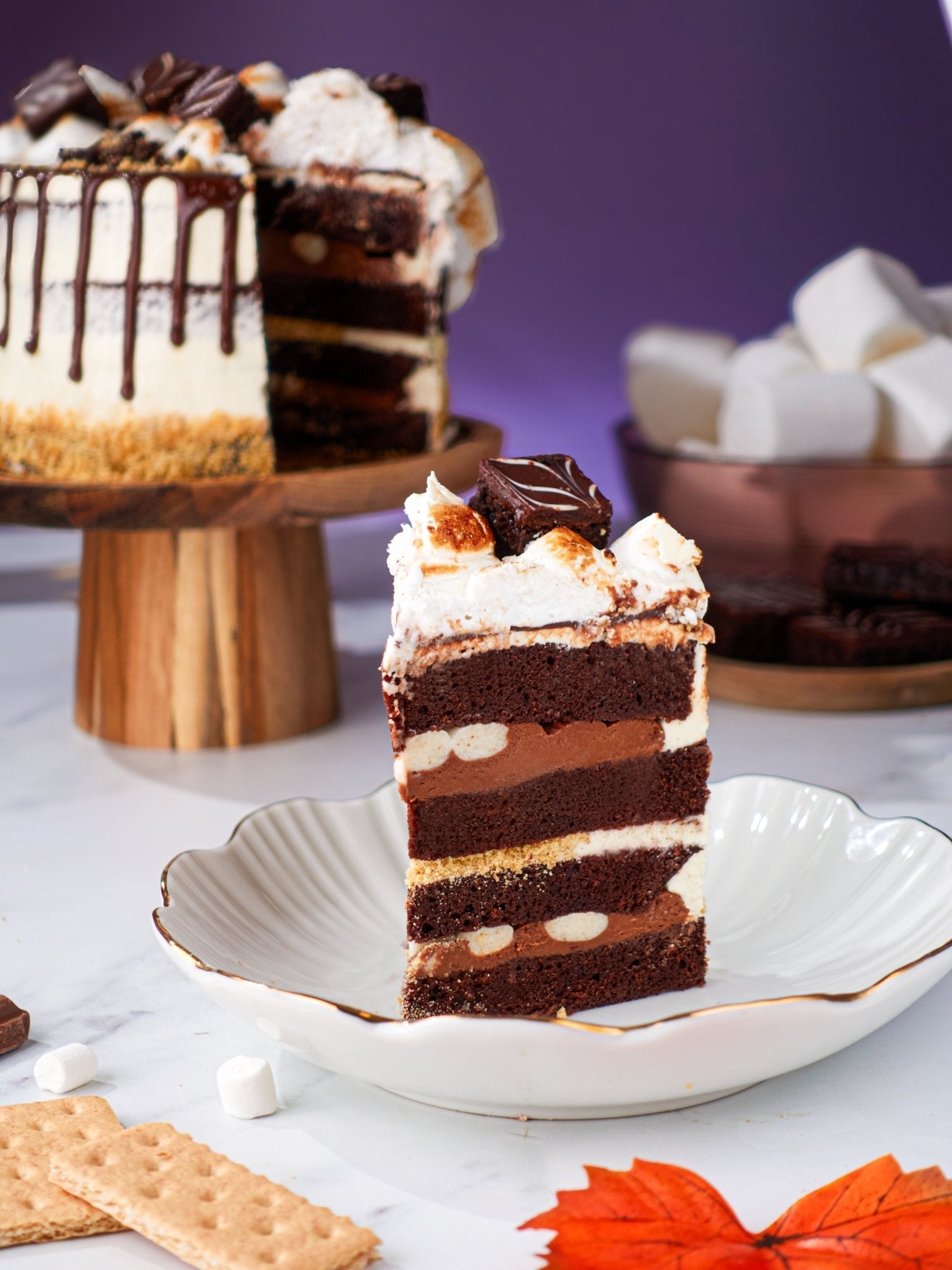 Patisserie Valerie S'mores Cake - Biscuiteers