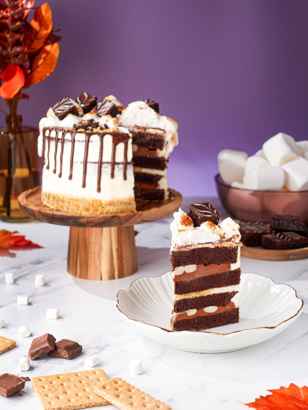 Patisserie Valerie S'mores Cake - Biscuiteers