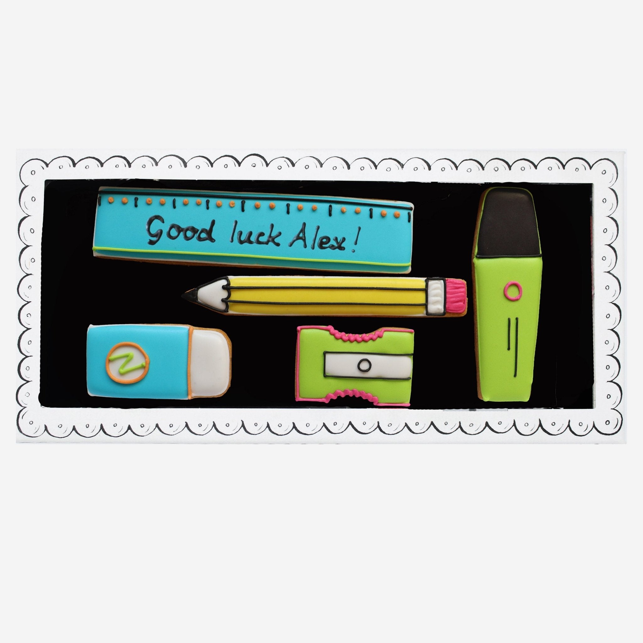 Pencil Case Big Biscuit Card - Biscuiteers