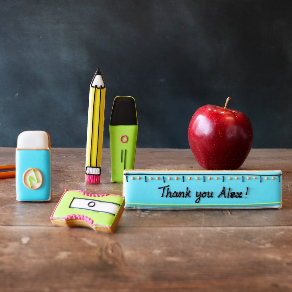 Pencil Case Letterbox Biscuits - Biscuiteers