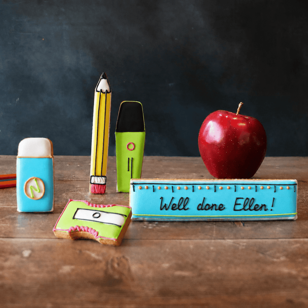 Pencil Case Letterbox Biscuits - Biscuiteers