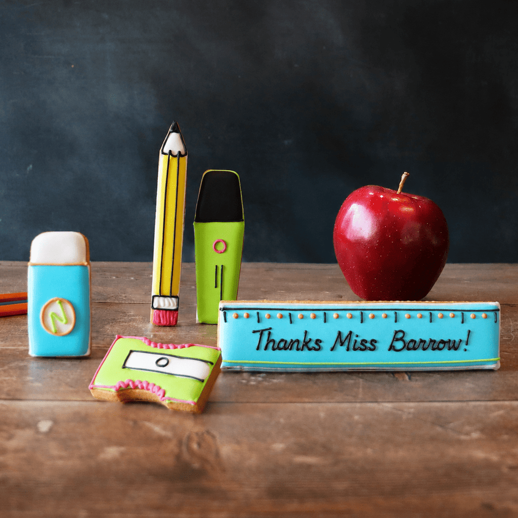 Pencil Case Letterbox Biscuits - Biscuiteers