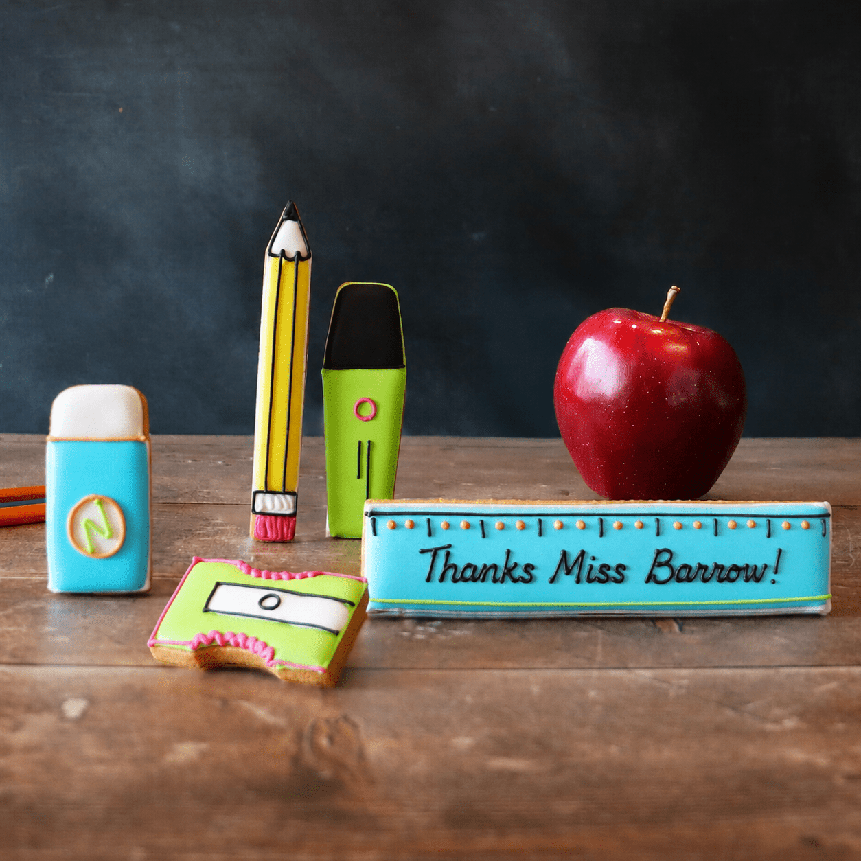 Pencil Case Letterbox Biscuits - Biscuiteers
