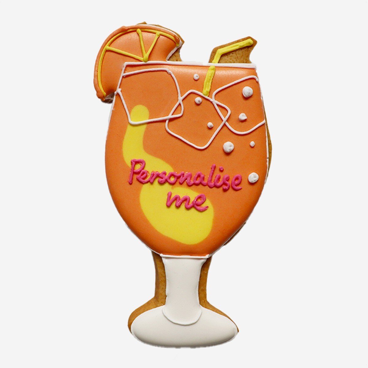 Personalised Aperol Spritz Cocktail Letterbox Biscuit - Biscuiteers