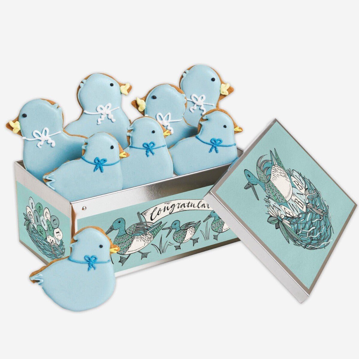Personalised Baby Boy Biscuit Tin - Biscuiteers