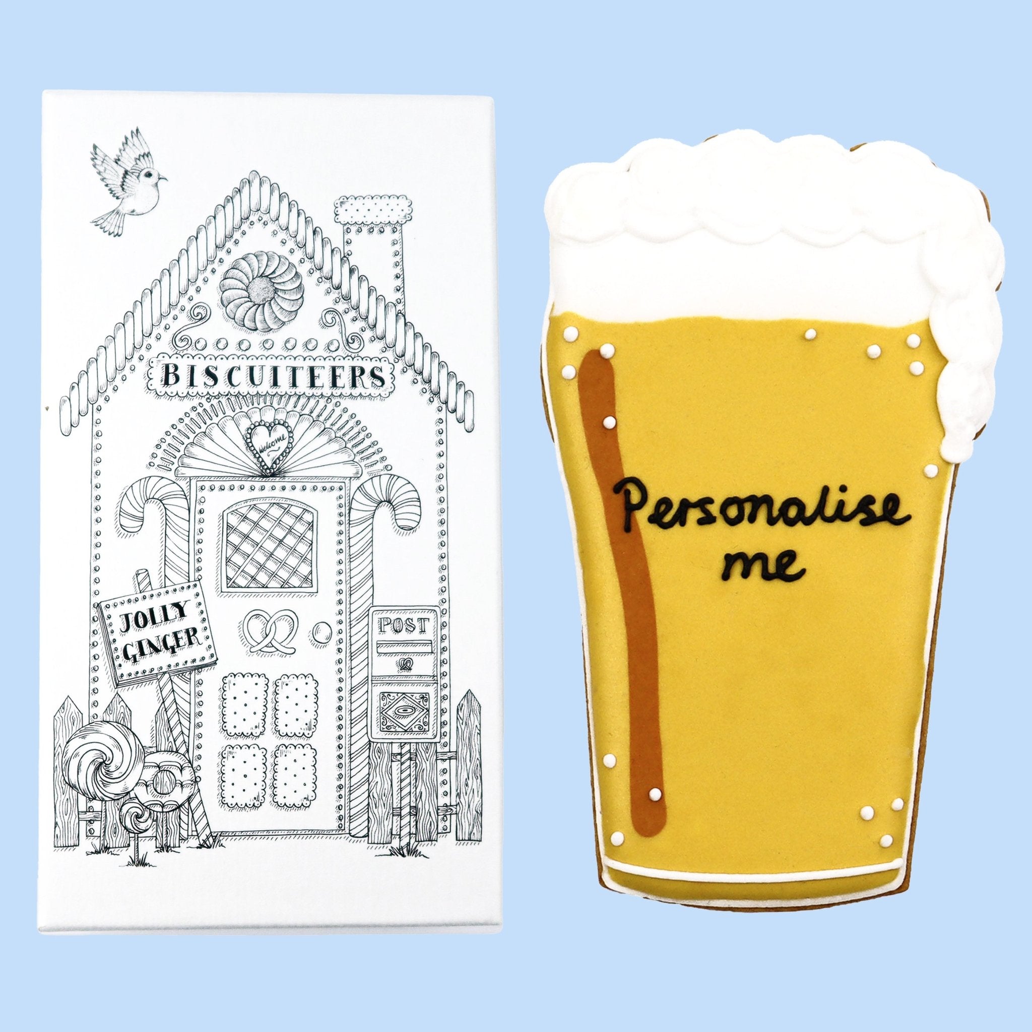 Personalised Beer Letterbox Biscuit - Biscuiteers