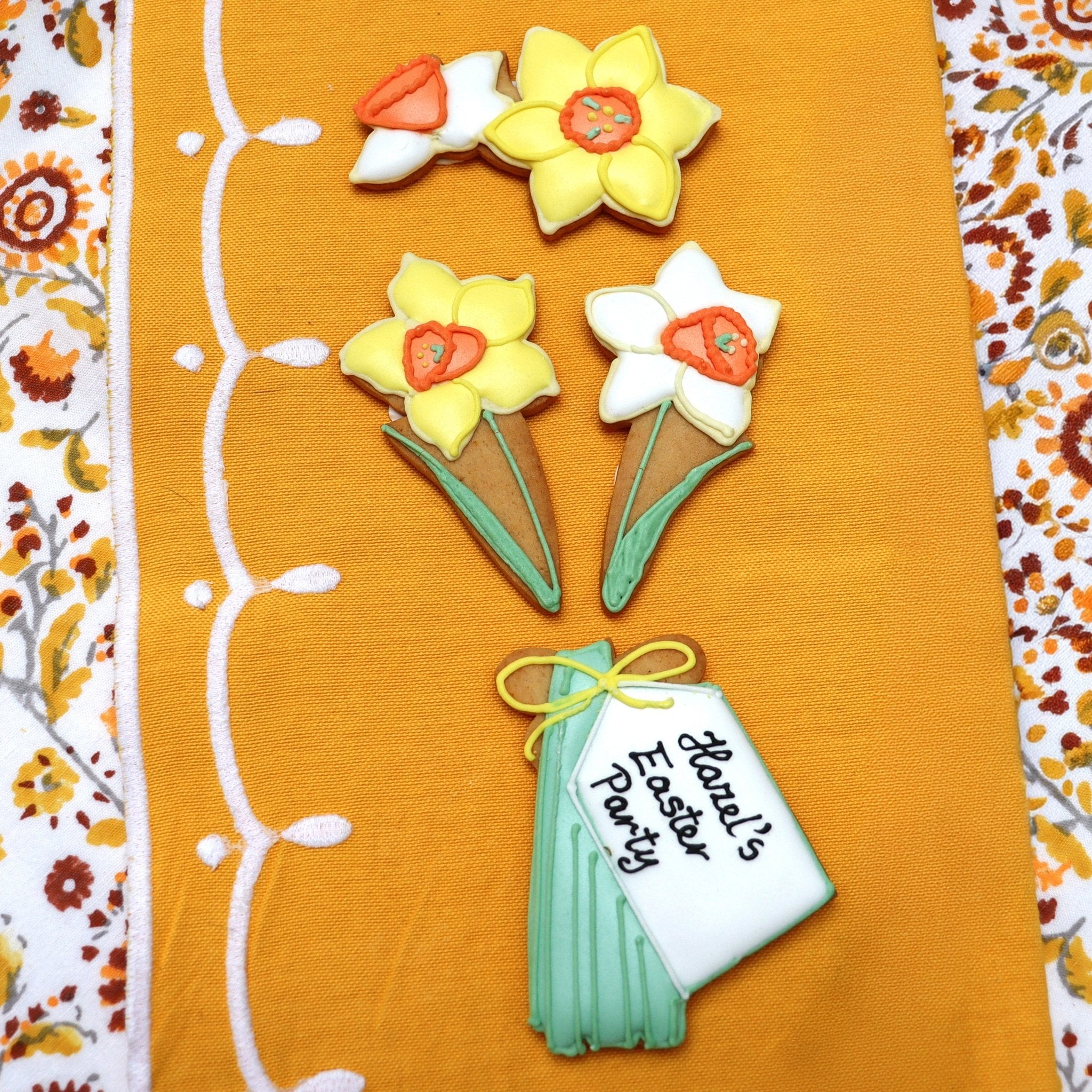 Personalised Bunch of Daffodils Letterbox Biscuits - Biscuiteers