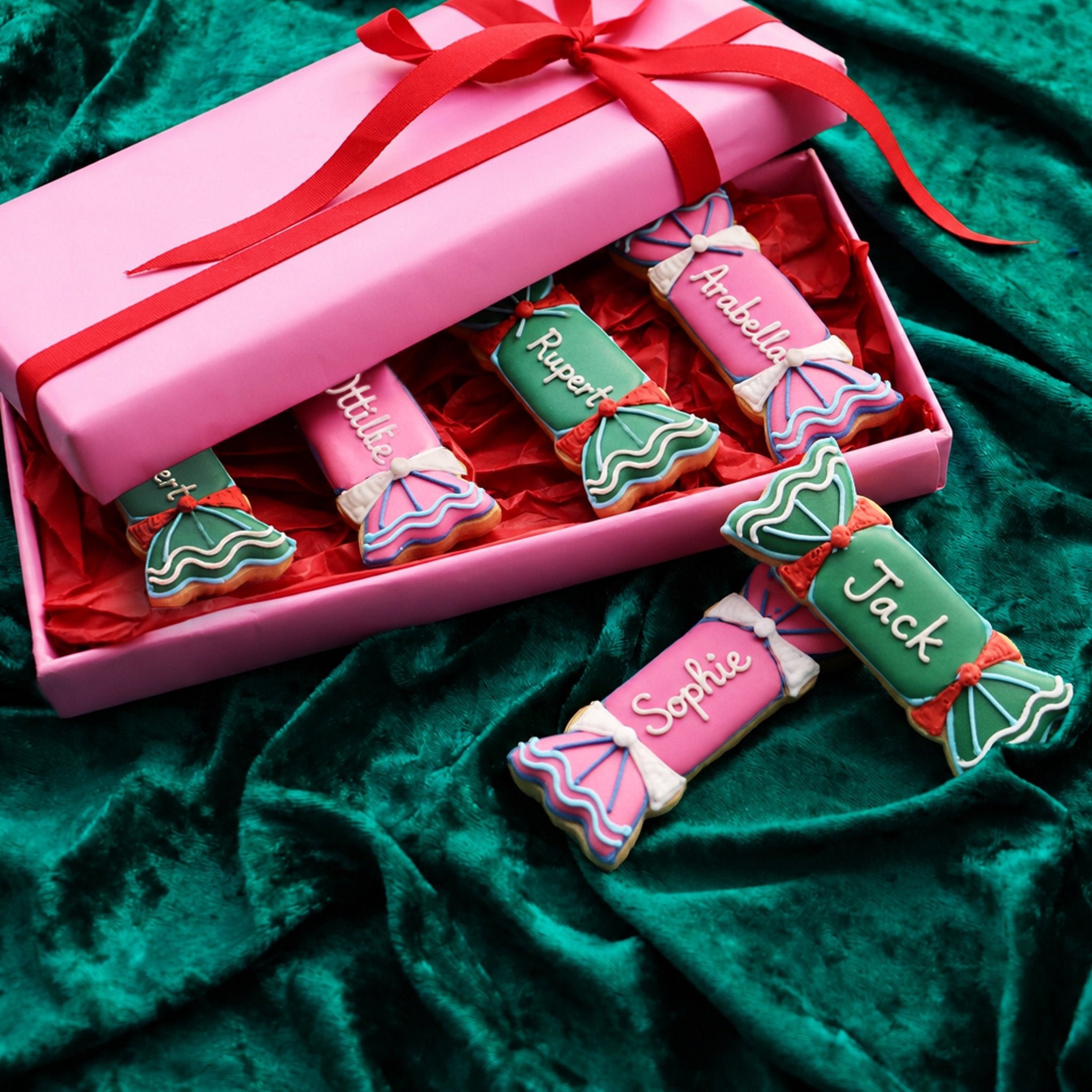 Personalised Christmas Crackers Letterbox Biscuits - Biscuiteers