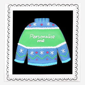 Personalised Christmas Jumper Letterbox Biscuit - Biscuiteers
