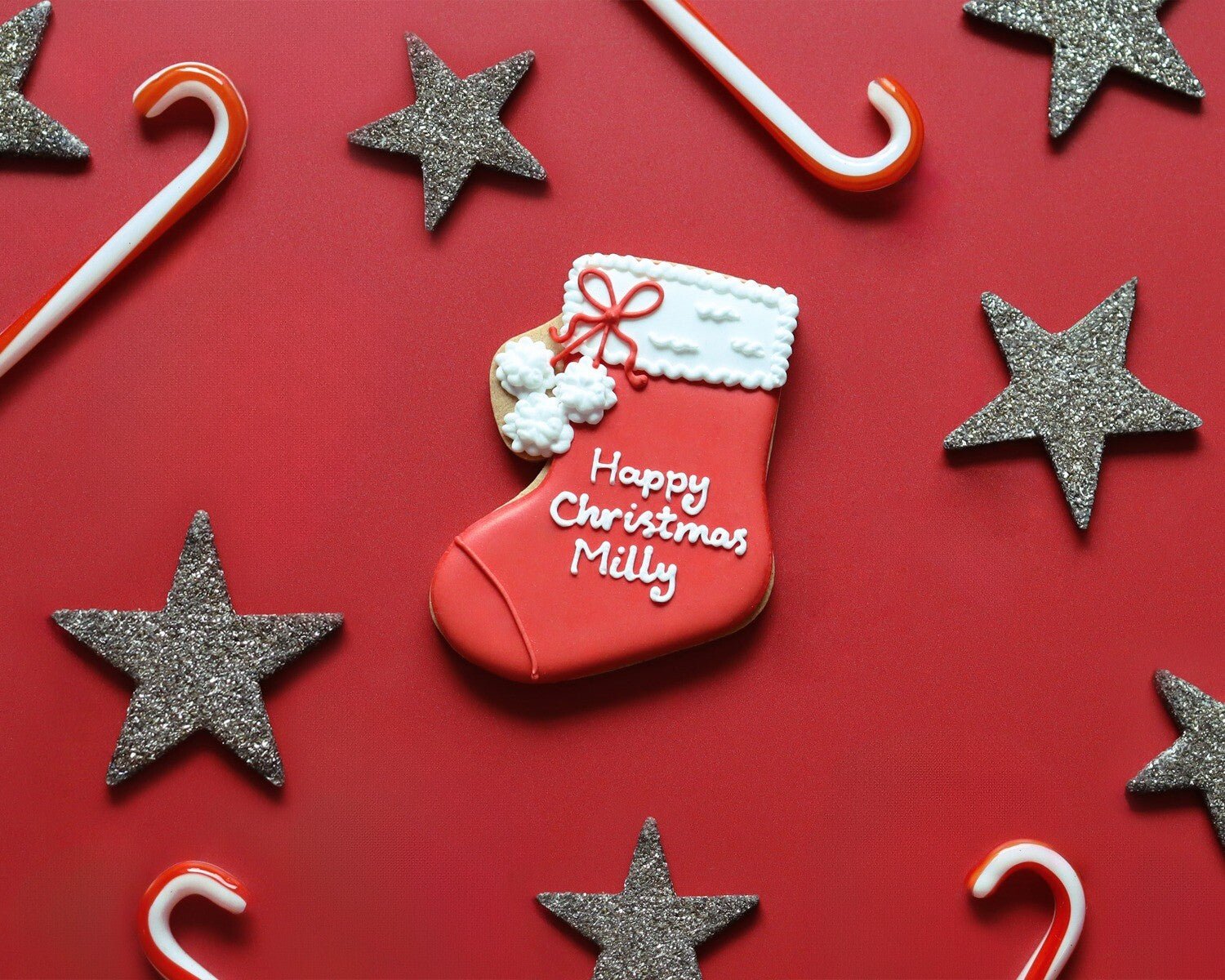 Personalised Christmas Stocking Biscuit - Biscuiteers