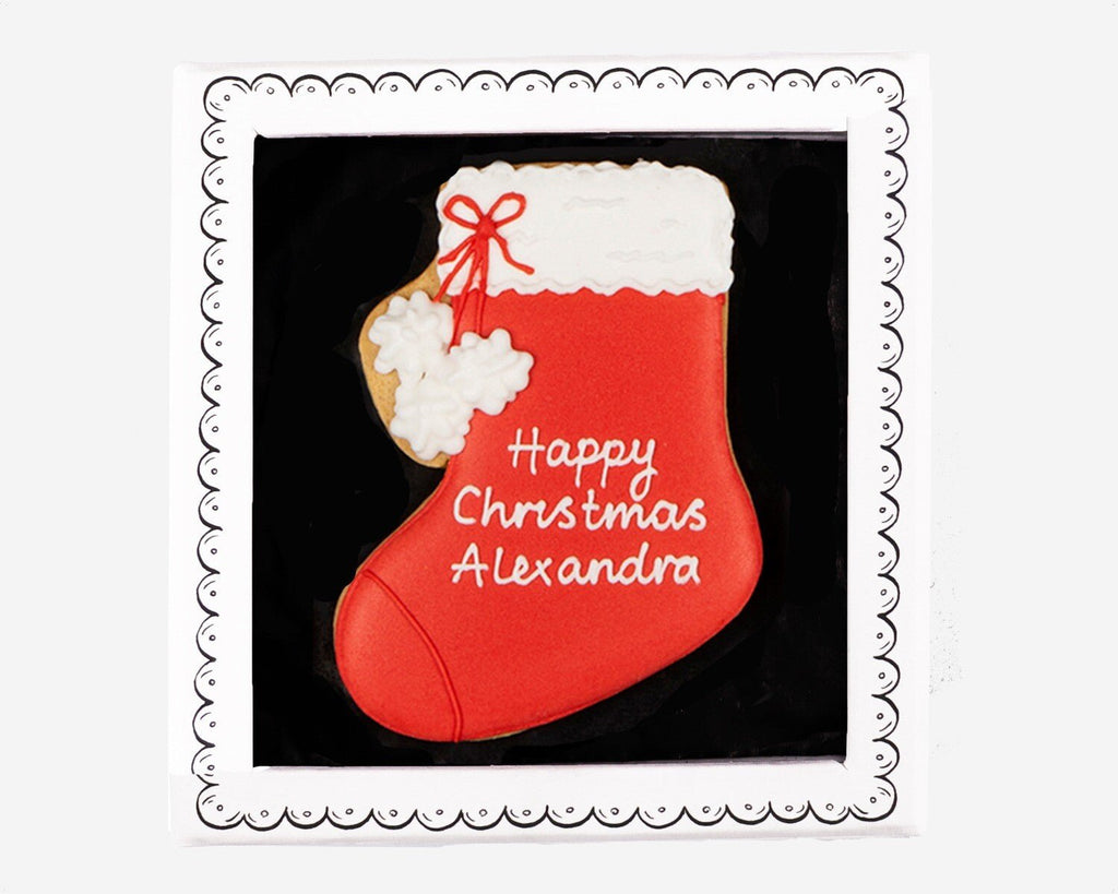 Personalised Christmas Stocking Biscuit - Biscuiteers
