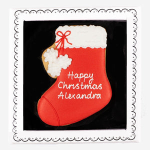 Personalised Christmas Stocking Biscuit - Biscuiteers